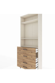 Arges Dolap 3 Raflı 4 Çekmeceli 88x30x221 - S30M099V3A