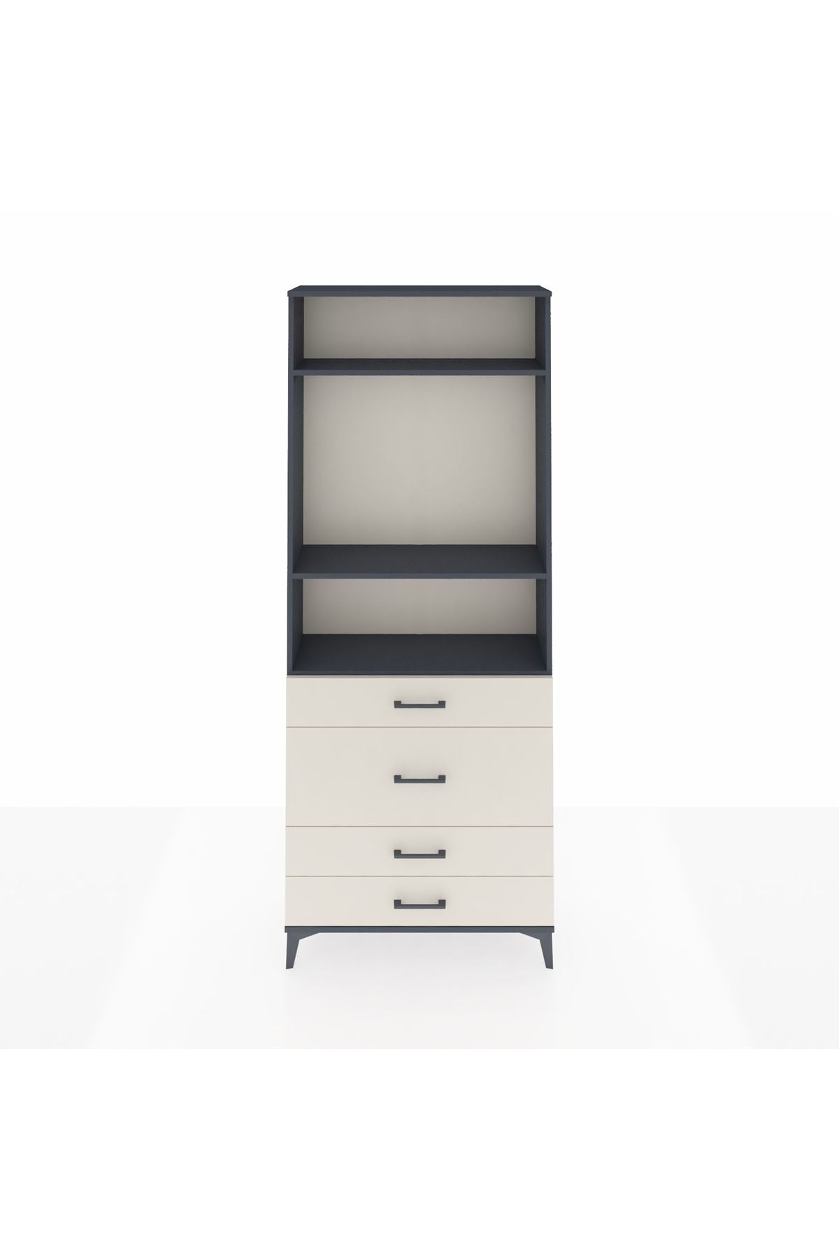 Arges Dolap 3 Raflı 4 Çekmeceli 88x30x221 - S30M099V4A