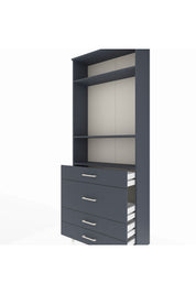 Arges Dolap 3 Raflı 4 Çekmeceli 88x30x221 - S30M099V5A