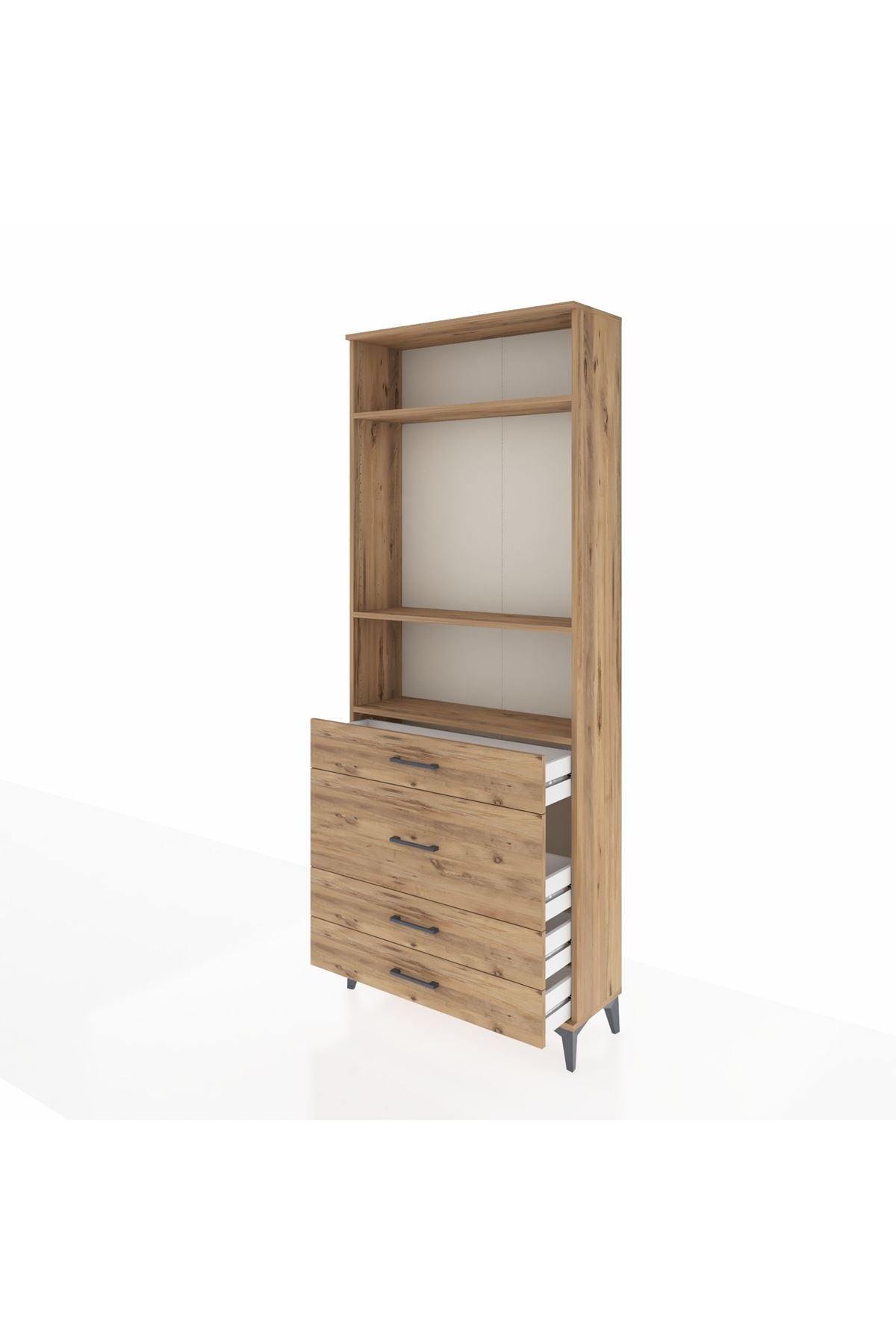 Arges Dolap 3 Raflı 4 Çekmeceli 88x30x221 - S30M099V9A