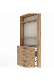 Arges Dolap 3 Raflı 4 Çekmeceli 88x30x221 - S30M099V9A