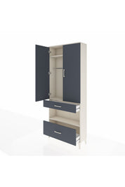 Arges Dolap 3 Raflı 2 Çekmeceli Tek Askılı 88x30x221 - S30M100V2A
