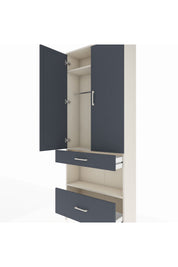 Arges Dolap 3 Raflı 2 Çekmeceli Tek Askılı 88x30x221 - S30M100V2A