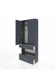 Arges Dolap 3 Raflı 2 Çekmeceli Tek Askılı 88x30x221 - S30M100V5A