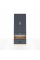 Arges Dolap 3 Raflı 2 Çekmeceli Tek Askılı 88x30x221