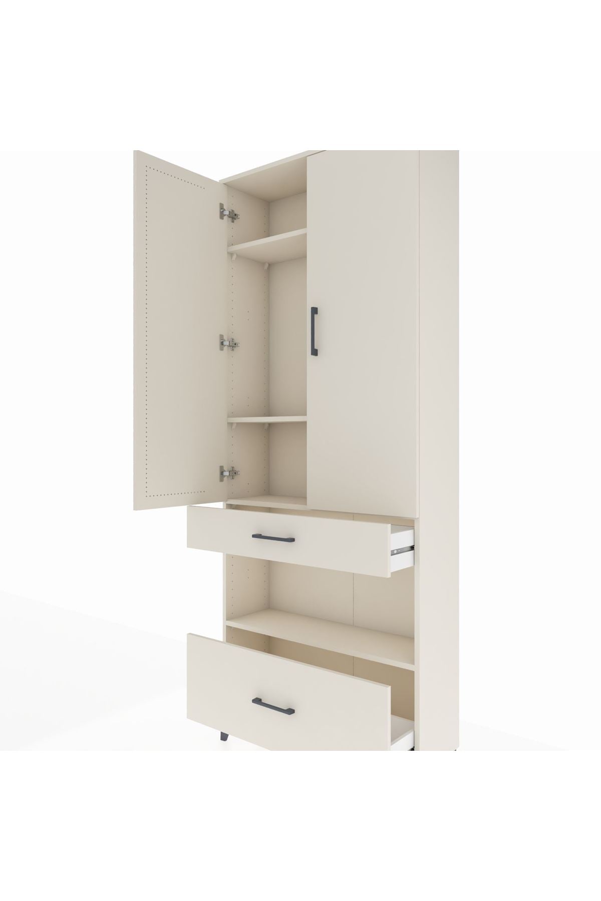 Arges Dolap 4 Raflı 2 Çekmeceli 2 Kapaklı 88x30x221 - S30M101V1A