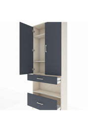 Arges Dolap 4 Raflı 2 Çekmeceli 2 Kapaklı 88x30x221 - S30M101V2A