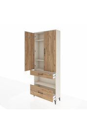 Arges Dolap 4 Raflı 2 Çekmeceli 2 Kapaklı 88x30x221 - S30M101V3A