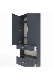 Arges Dolap 4 Raflı 2 Çekmeceli 2 Kapaklı 88x30x221 - S30M101V5A