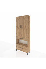 Arges Dolap 4 Raflı 2 Çekmeceli 2 Kapaklı 88x30x221 - S30M101V9A