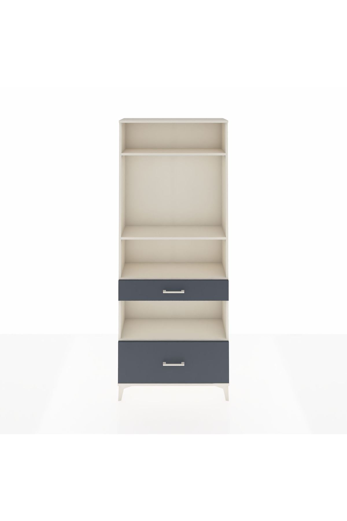 Arges Dolap 4 Raflı 2 Çekmeceli 88x30x221 - S30M102V2A