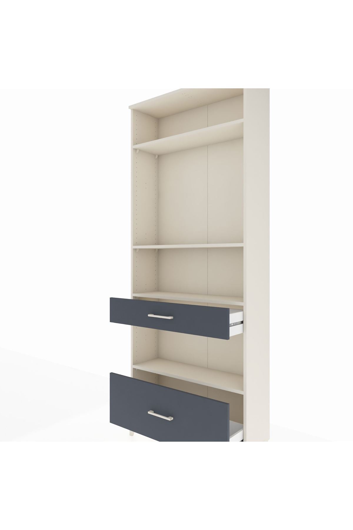 Arges Dolap 4 Raflı 2 Çekmeceli 88x30x221 - S30M102V2A
