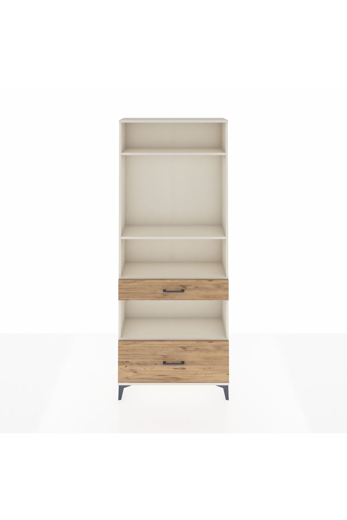 Arges Dolap 4 Raflı 2 Çekmeceli 88x30x221 - S30M102V3A