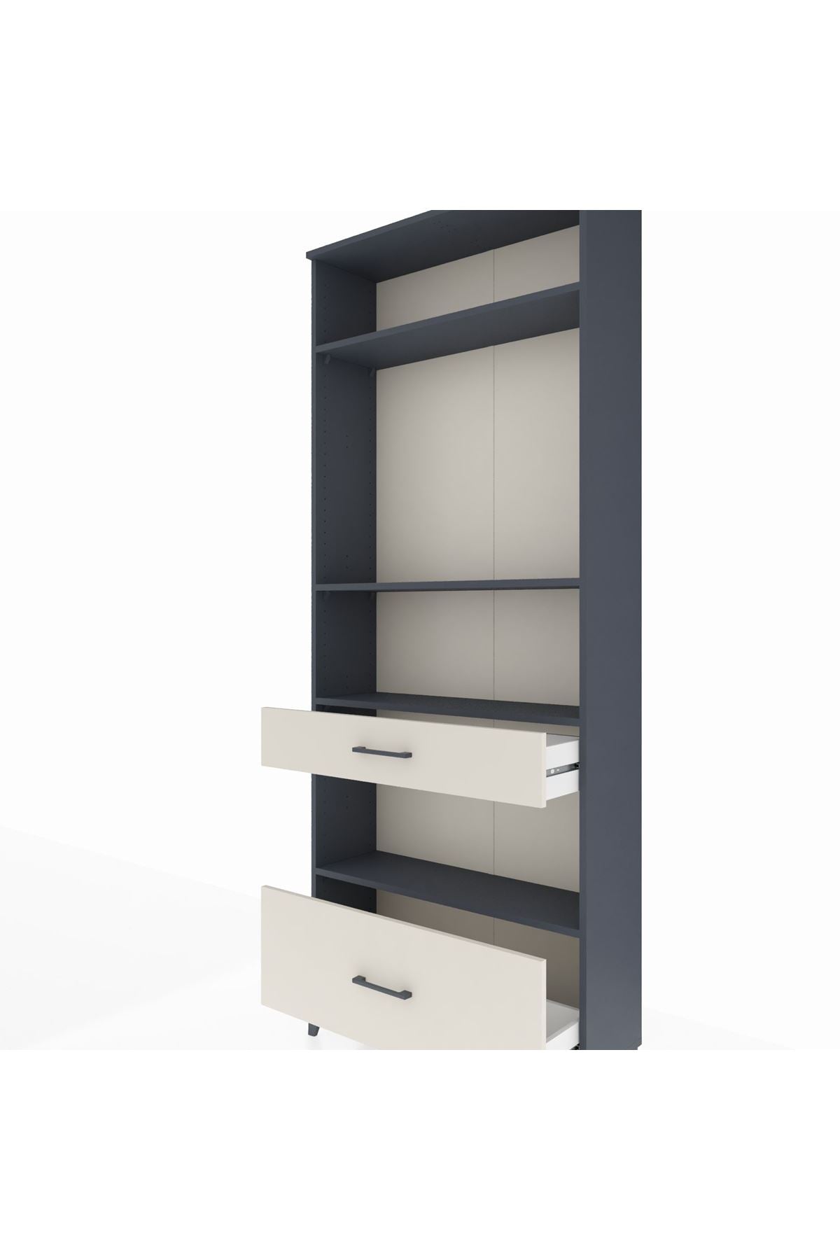 Arges Dolap 4 Raflı 2 Çekmeceli 88x30x221 - S30M102V4A