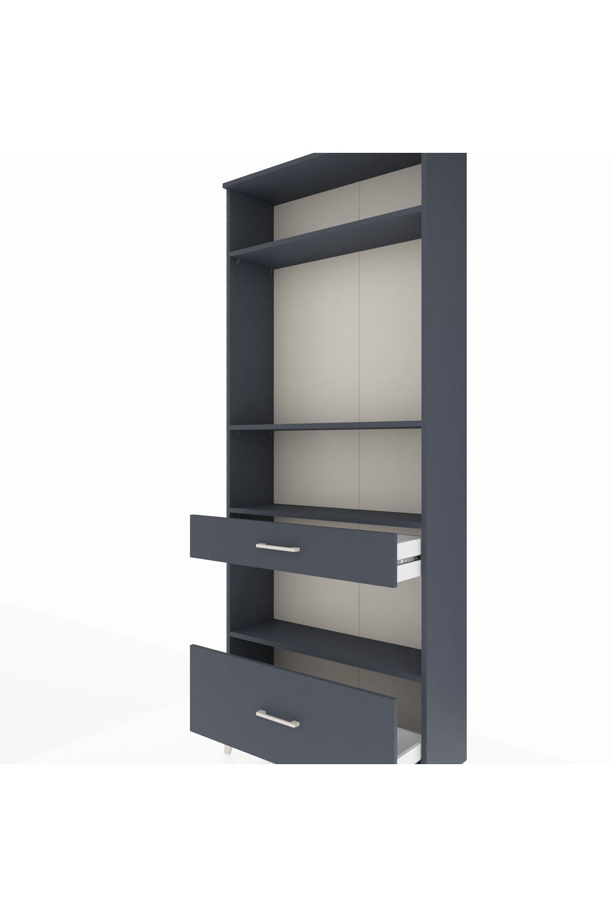Arges Dolap 4 Raflı 2 Çekmeceli 88x30x221 - S30M102V5A