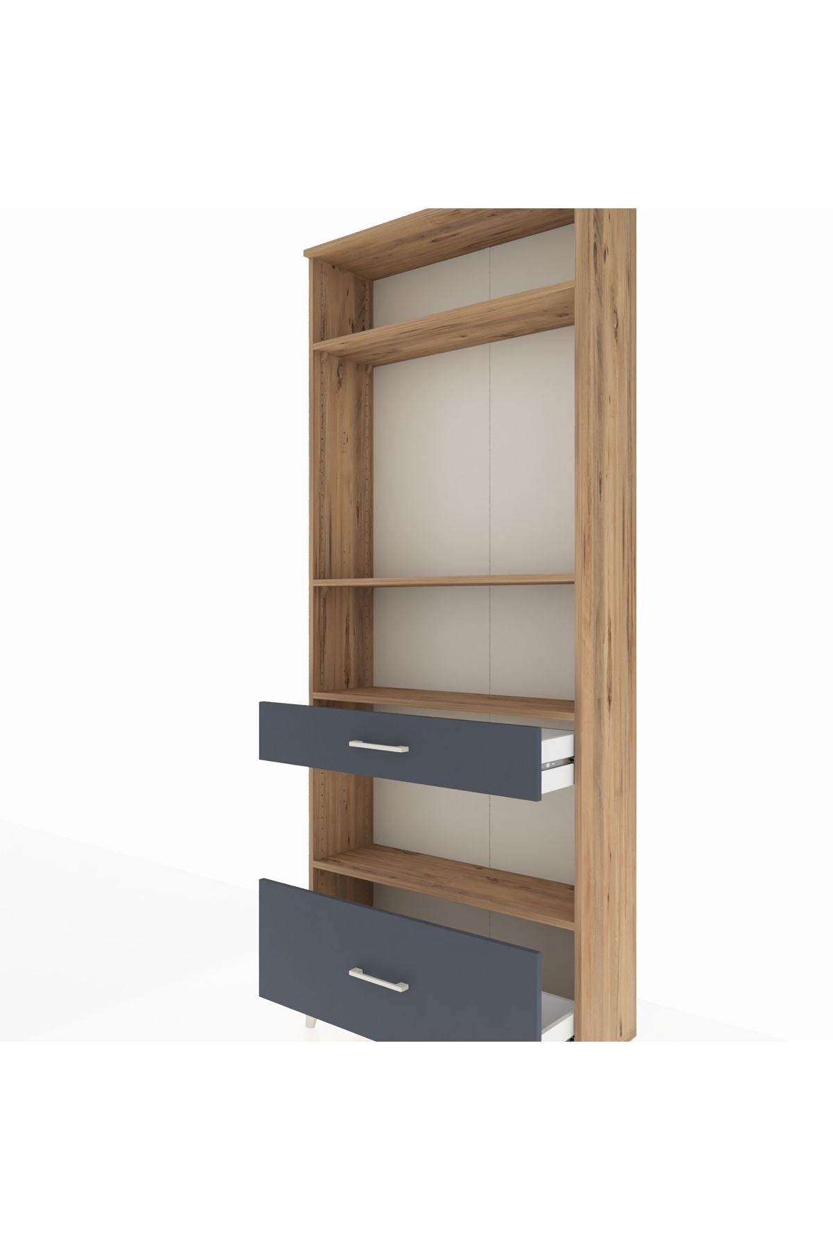 Arges Dolap 4 Raflı 2 Çekmeceli 88x30x221 - S30M102V8A