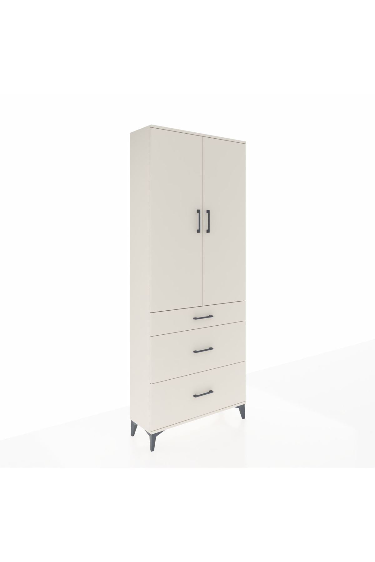 Arges Dolap 2 Raflı 3 Çekmeceli Tek Askılı 88x30x221 - S30M103V1A