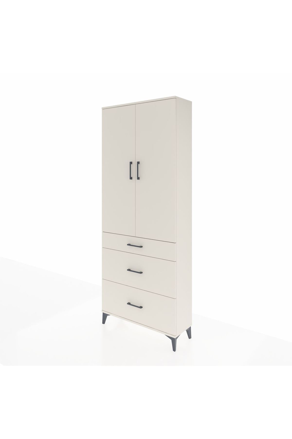 Arges Dolap 2 Raflı 3 Çekmeceli Tek Askılı 88x30x221 - S30M103V1A