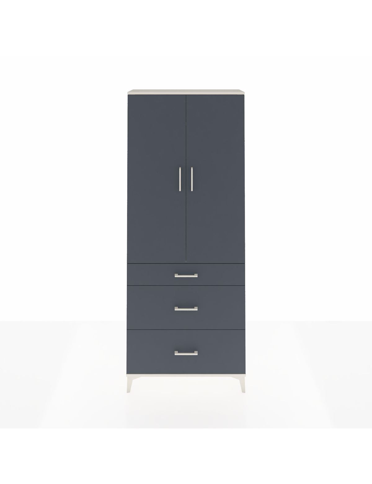 Arges Dolap 2 Raflı 3 Çekmeceli Tek Askılı 88x30x221 - S30M103V2A