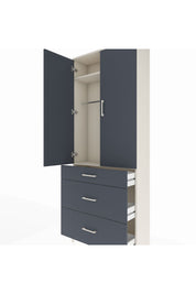 Arges Dolap 2 Raflı 3 Çekmeceli Tek Askılı 88x30x221 - S30M103V2A