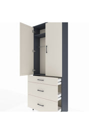 Arges Dolap 2 Raflı 3 Çekmeceli Tek Askılı 88x30x221 - S30M103V4A
