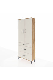 Arges Dolap 2 Raflı 3 Çekmeceli Tek Askılı 88x30x221 - S30M103V7A