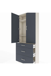Arges Dolap 3 Raflı 3 Çekmeceli 2 Kapaklı 88x30x221 - S30M104V2A