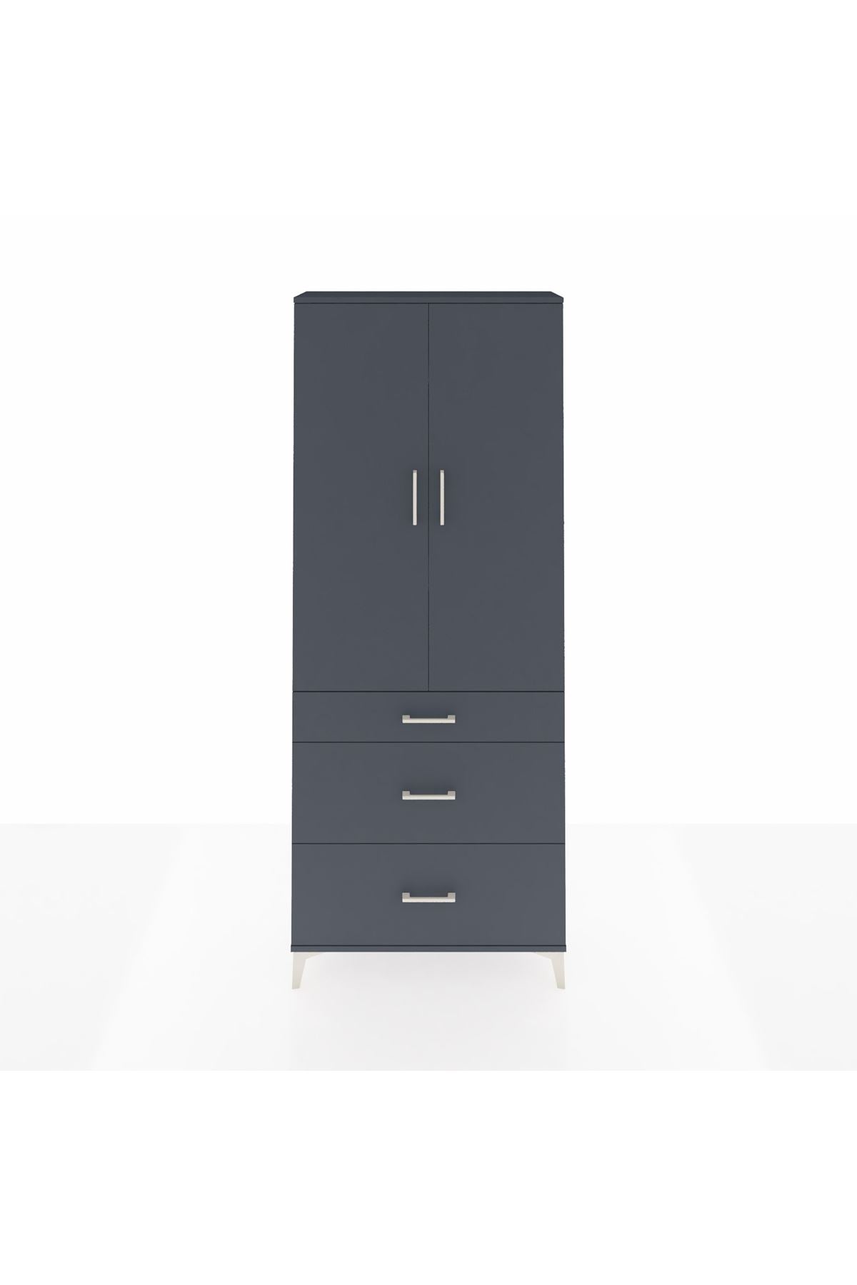 Arges Dolap 3 Raflı 3 Çekmeceli 2 Kapaklı 88x30x221 - S30M104V5A