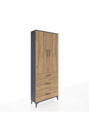 Arges Dolap 3 Raflı 3 Çekmeceli 2 Kapaklı 88x30x221 - S30M104V6A