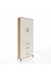 Arges Dolap 3 Raflı 3 Çekmeceli 2 Kapaklı 88x30x221 - S30M104V7A