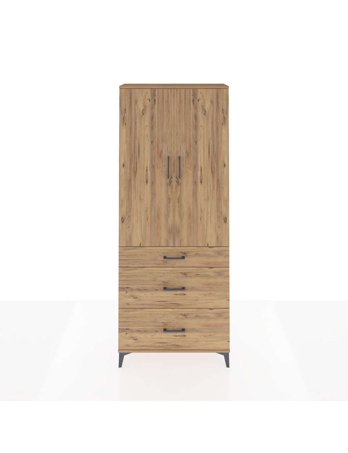 Arges Dolap 3 Raflı 3 Çekmeceli 2 Kapaklı 88x30x221 - S30M104V9A