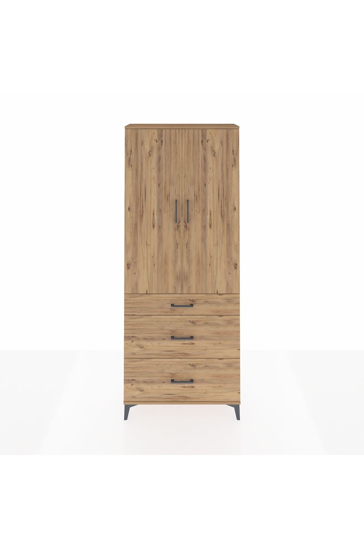 Arges Dolap 3 Raflı 3 Çekmeceli 2 Kapaklı 88x30x221 - S30M104V9A