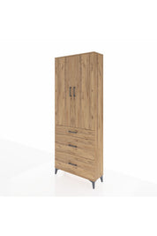 Arges Dolap 3 Raflı 3 Çekmeceli 2 Kapaklı 88x30x221 - S30M104V9A