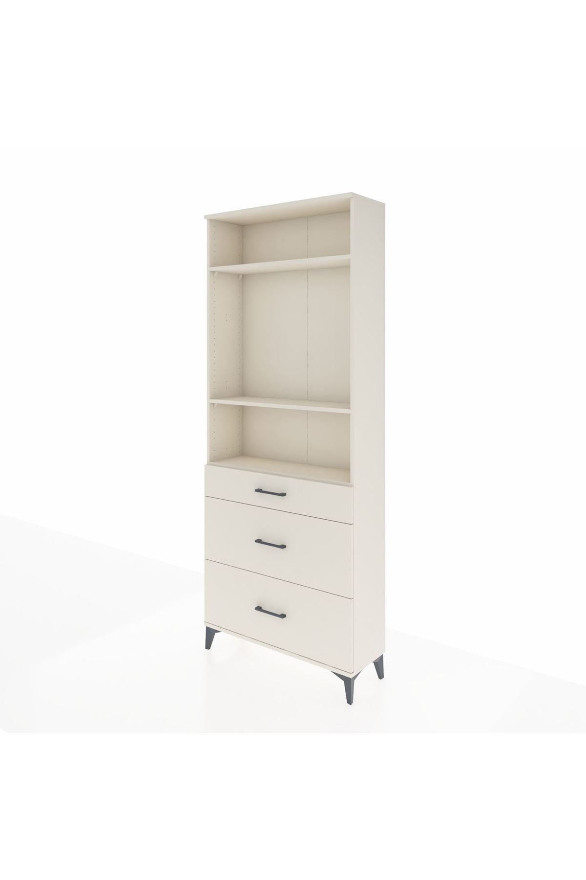 Arges Dolap 3 Raflı 3 Çekmeceli 88x30x221 - S30M105V1A