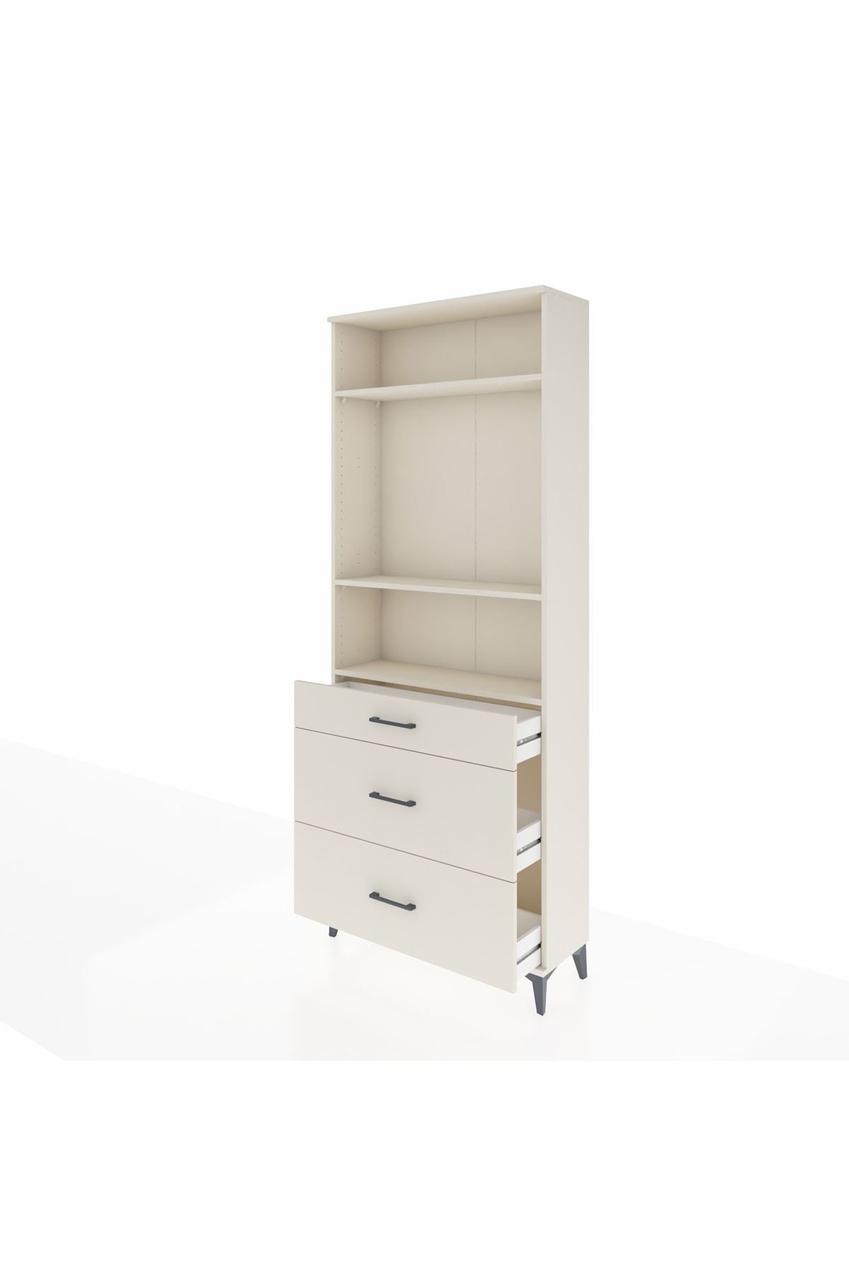 Arges Dolap 3 Raflı 3 Çekmeceli 88x30x221 - S30M105V1A