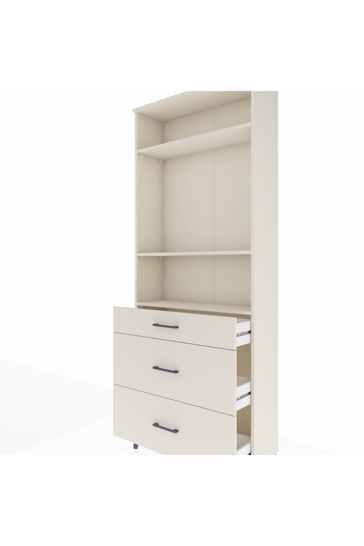 Arges Dolap 3 Raflı 3 Çekmeceli 88x30x221 - S30M105V1A