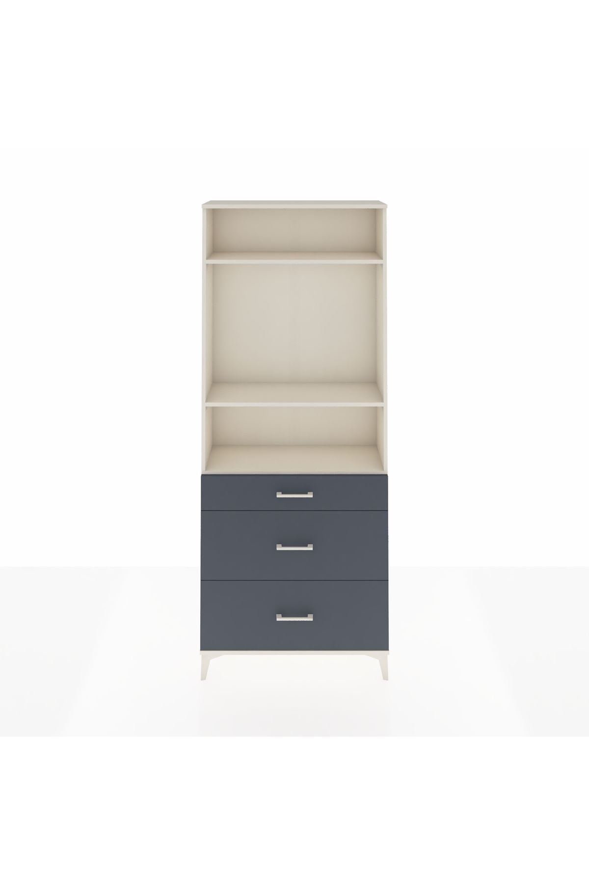 Arges Dolap 3 Raflı 3 Çekmeceli 88x30x221 - S30M105V2A