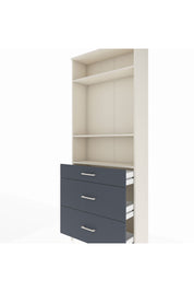 Arges Dolap 3 Raflı 3 Çekmeceli 88x30x221 - S30M105V2A