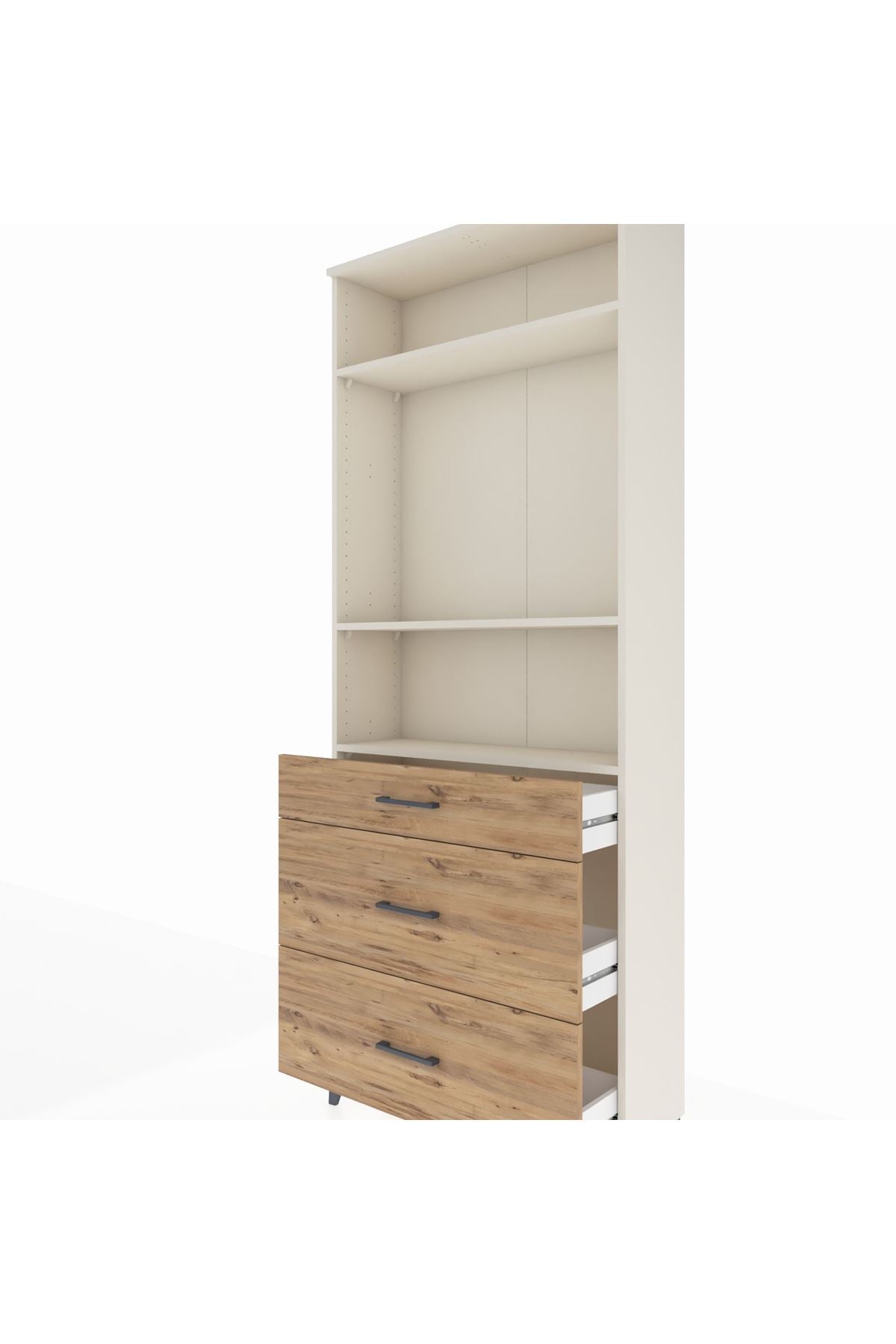 Arges Dolap 3 Raflı 3 Çekmeceli 88x30x221 - S30M105V3A