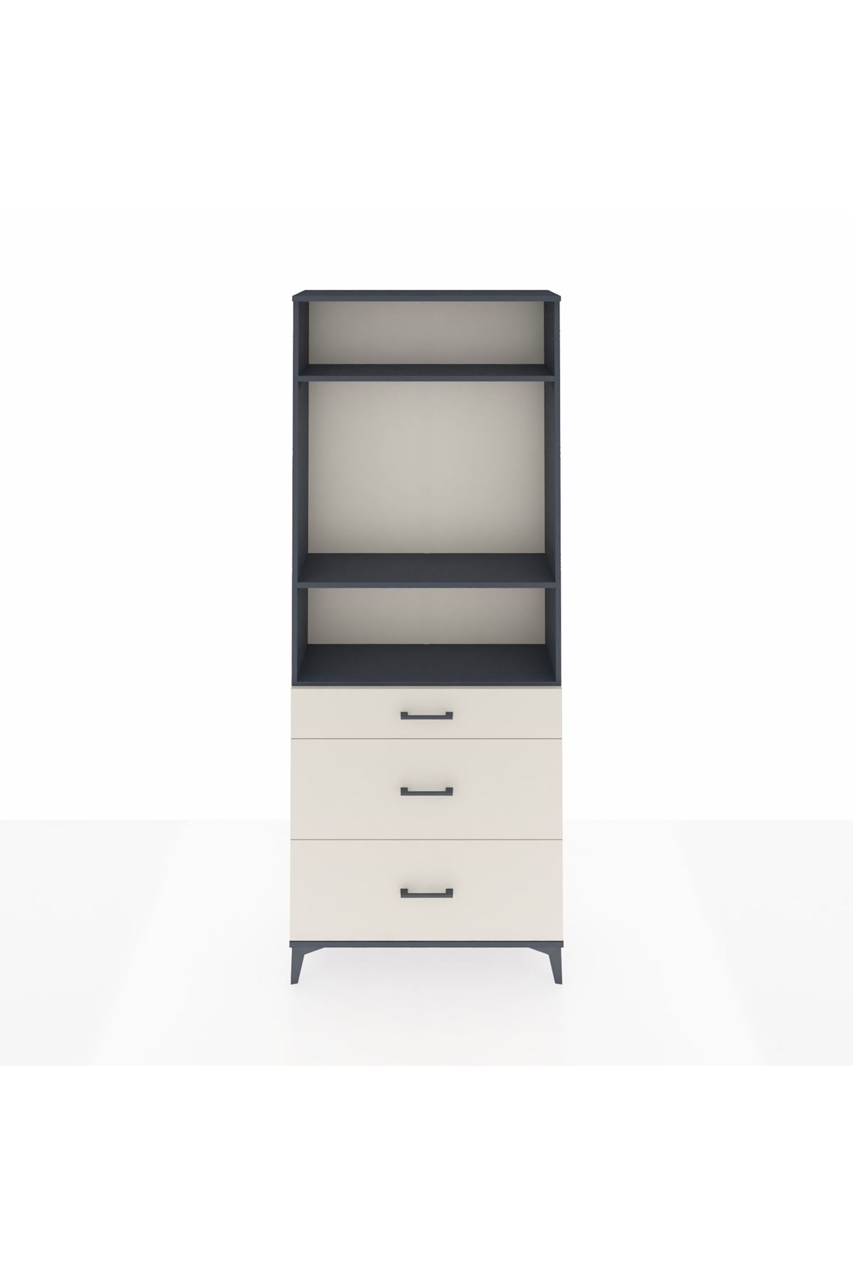 Arges Dolap 3 Raflı 3 Çekmeceli 88x30x221 - S30M105V4A