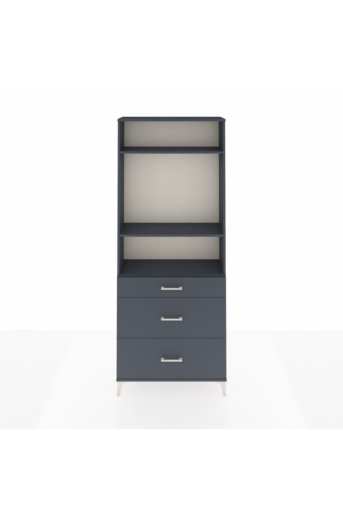 Arges Dolap 3 Raflı 3 Çekmeceli 88x30x221 - S30M105V5A