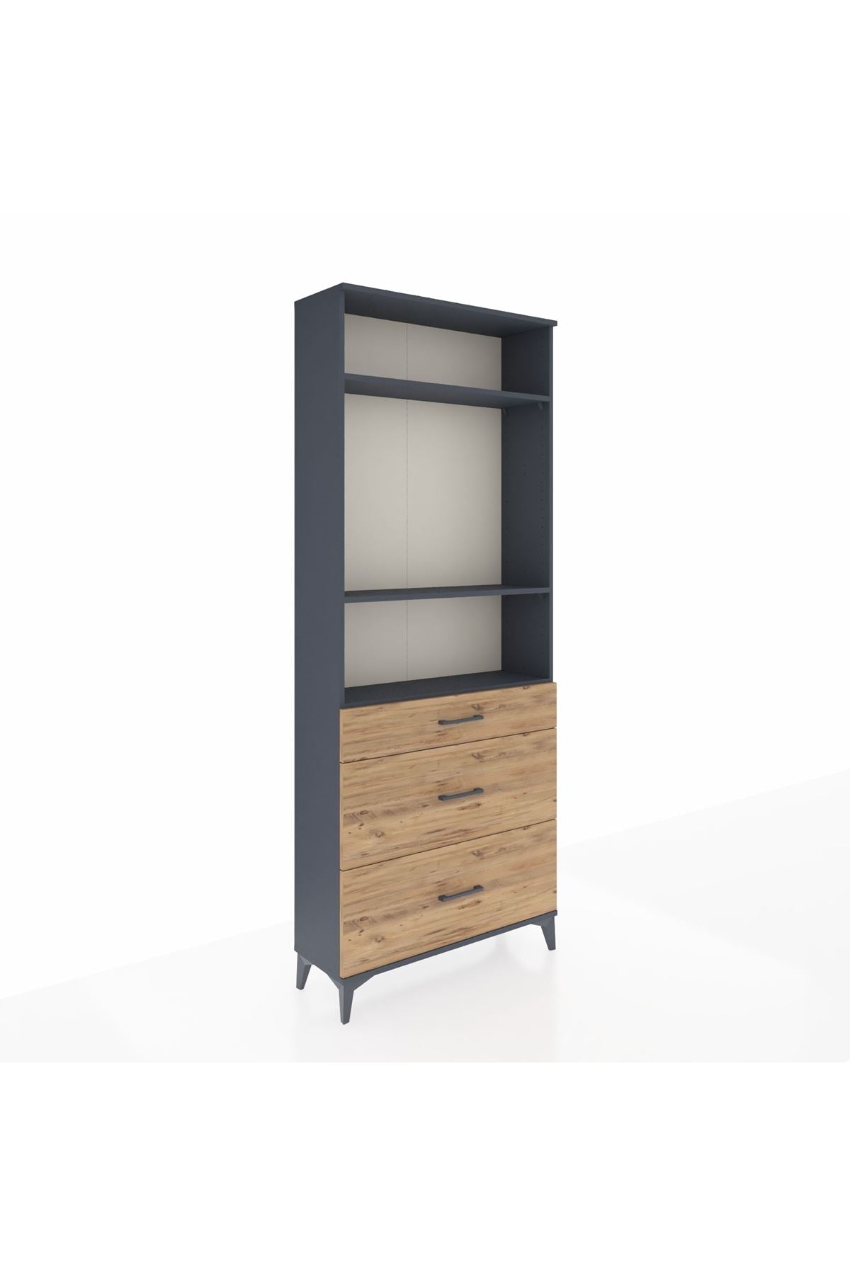 Arges Dolap 3 Raflı 3 Çekmeceli 88x30x221 - S30M105V6A