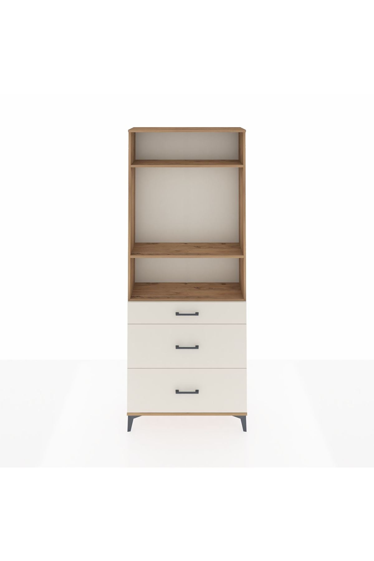 Arges Dolap 3 Raflı 3 Çekmeceli 88x30x221 - S30M105V7A