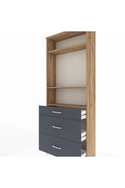 Arges Dolap 3 Raflı 3 Çekmeceli 88x30x221 - S30M105V8A