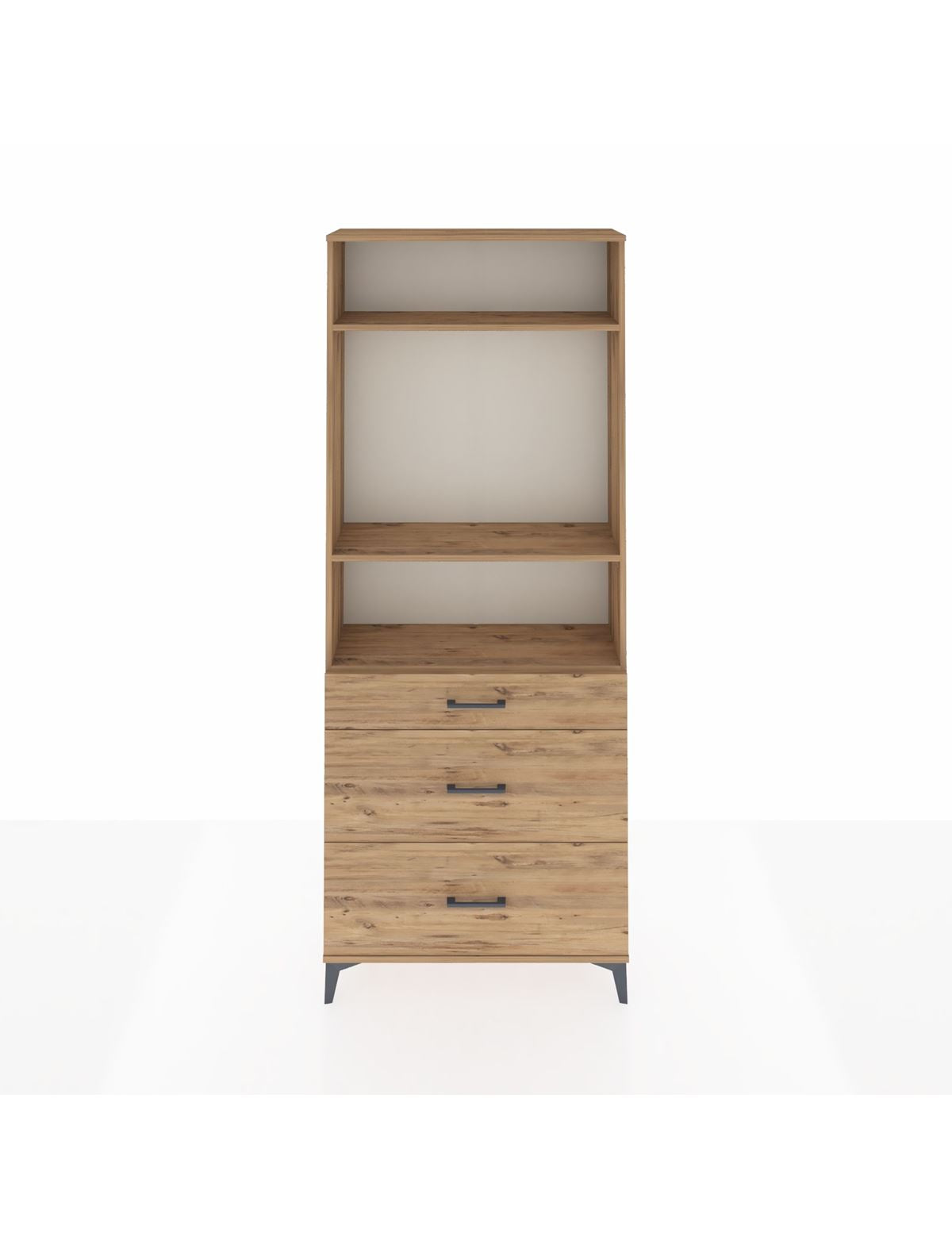 Arges Dolap 3 Raflı 3 Çekmeceli 88x30x221 - S30M105V9A