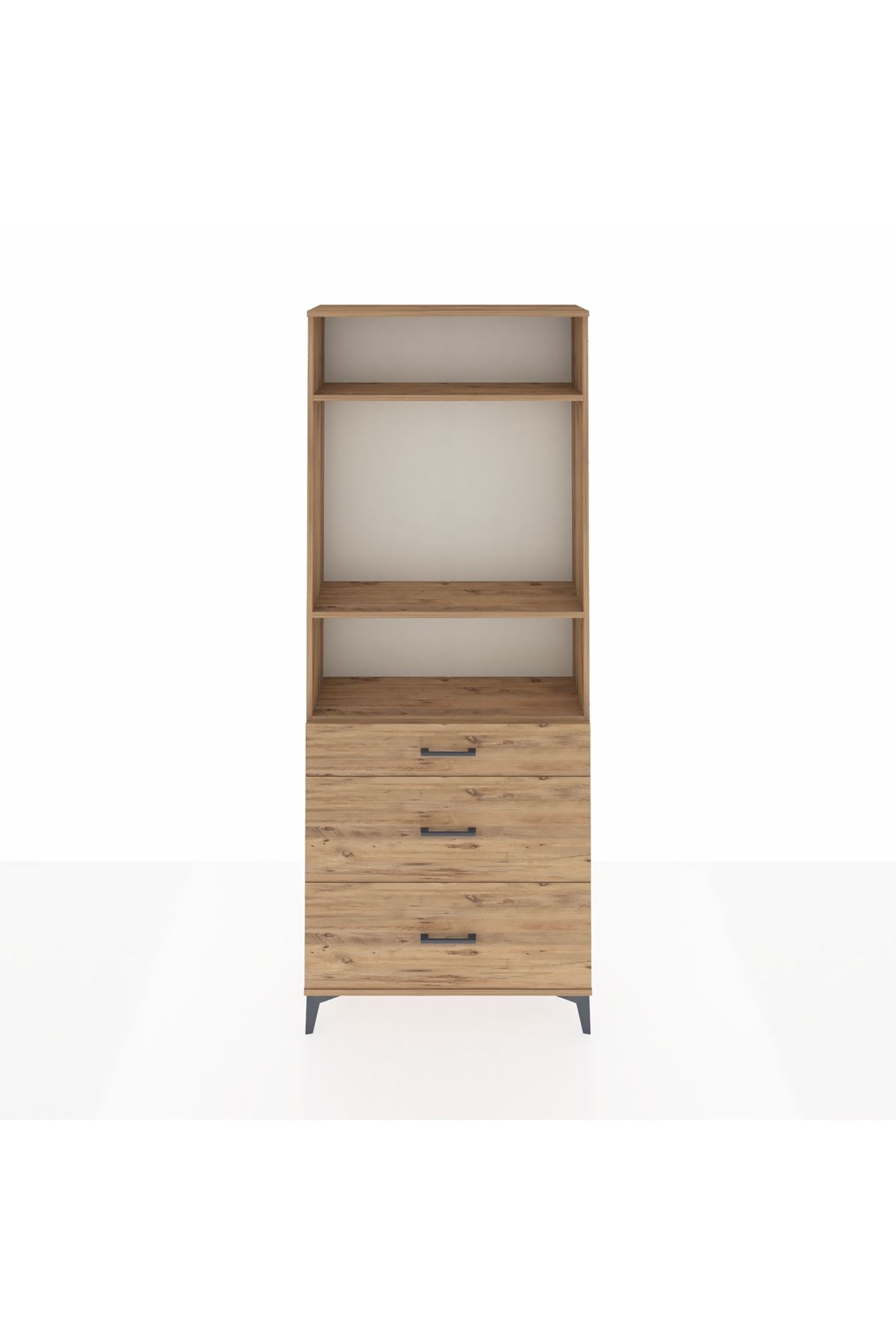 Arges Dolap 3 Raflı 3 Çekmeceli 88x30x221 - S30M105V9A