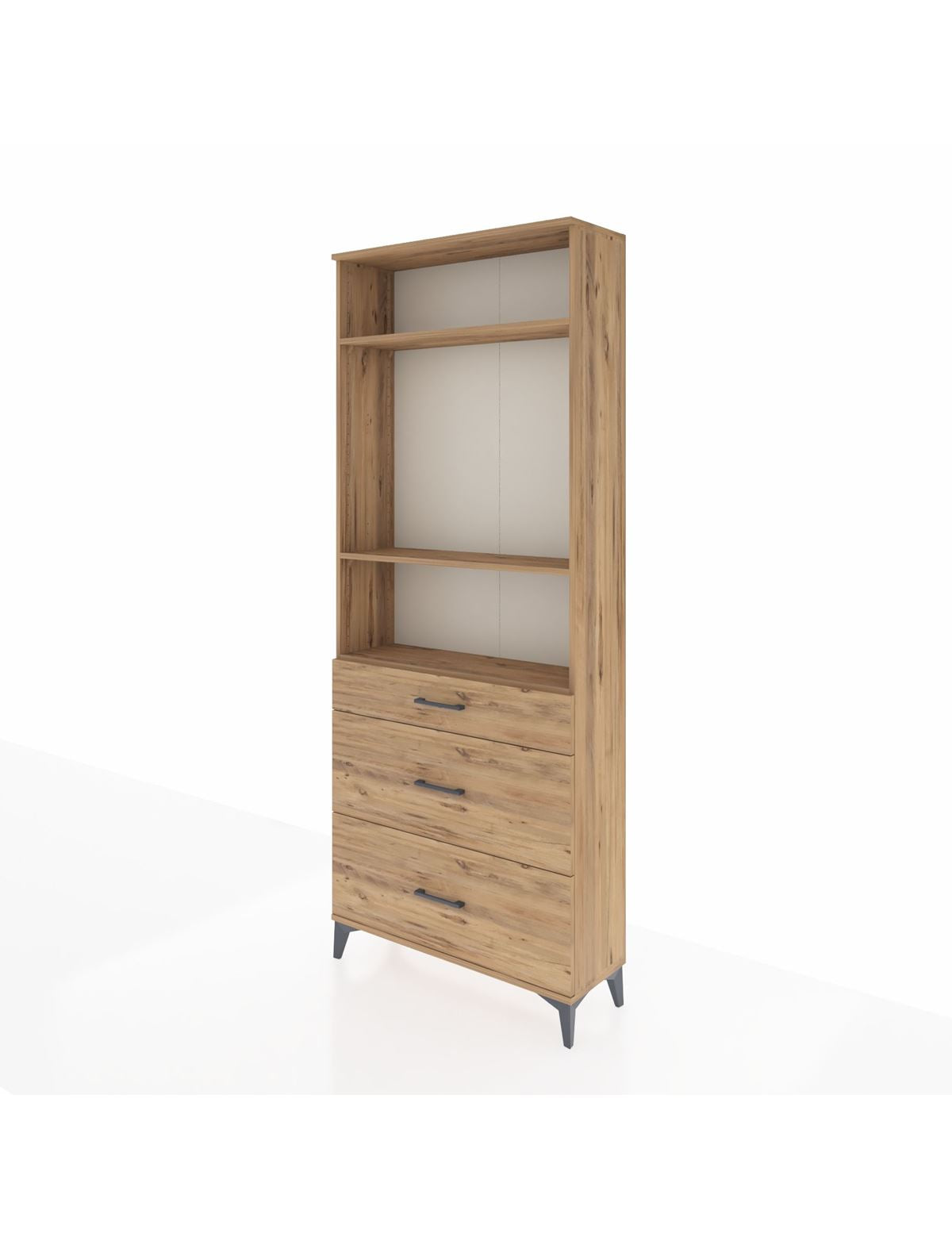 Arges Dolap 3 Raflı 3 Çekmeceli 88x30x221 - S30M105V9A