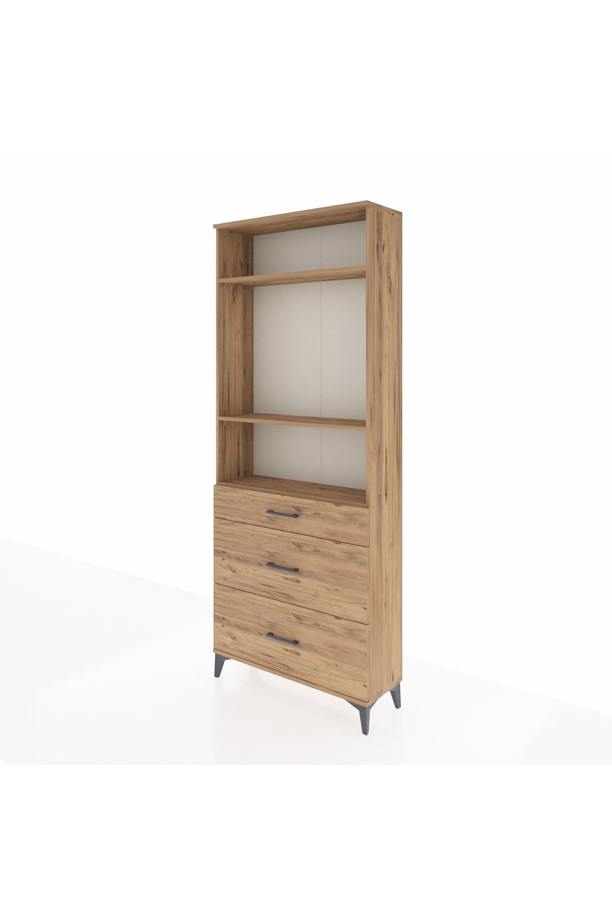 Arges Dolap 3 Raflı 3 Çekmeceli 88x30x221 - S30M105V9A