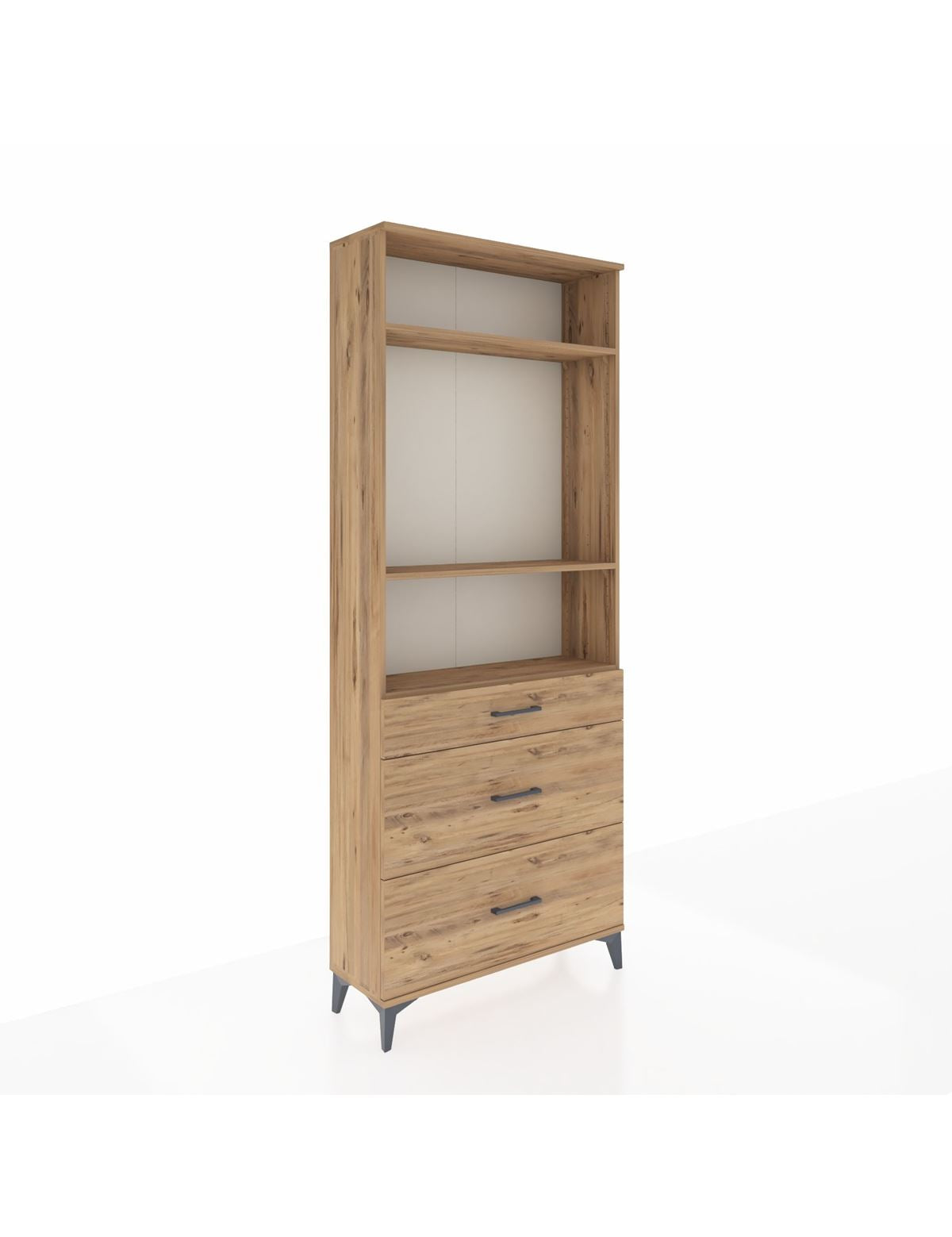 Arges Dolap 3 Raflı 3 Çekmeceli 88x30x221 - S30M105V9A