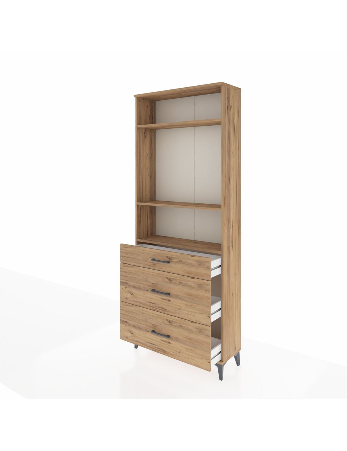 Arges Dolap 3 Raflı 3 Çekmeceli 88x30x221 - S30M105V9A